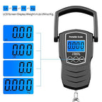 75Kg/165Lb Digital Luggage Scale for Travel, Fishing Weight Scale Unit with 1.5M Measuring Tape, Suitcase Weight Unit Can Switch Kg/Lb/Jin/Oz 4 Units, with Hook, Battery Included