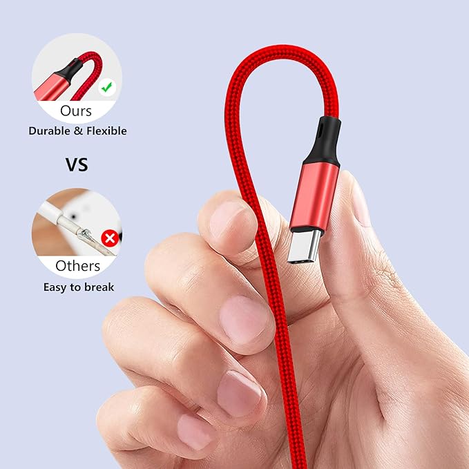 5FT/1.5M Multi Charging Cable for Apple Watch Charger Travel Nylon Braided USB C Micro USB Compatible with iWatch Ultra/SE/10/9/8/7/6/5/4/3/iPhone 16 15 Pro Max/14/13/12/Galaxy Android