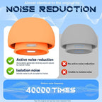 4 Pairs Replacement Ear Tips for AirPods Pro 2nd/1st Generation with Portable Storage Box & Cleaner Pen,Noise Reduction Holewith & Built-in dust Guard Screen,Silicone EarTips(Orange)