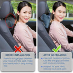 Keemall Inflatable Car Neck Pillow Driving , Blow Up Car Headrest Pillow for Car, Inflatable Travel Pillow for Camping, Neck Support for Office Chair - Adjustable Softness