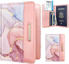 Passport Holder Cover,Traveling Passport Case Glitter Cute Passport Wallet for Women Watercolor Pink