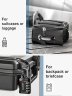 Puroma 6 Pack TSA Approved Luggage Locks, Black 4 Digit Resettable Travel Combination Code Lock with Zinc Alloy Body for Suitcase, Backpack, Laptop Bag, Gym Locker, Toolbox