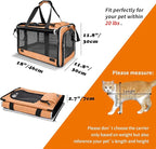 GAPZER Dog Carry Bag for Puppy Pet Soft-Shell Portable Kennel Crate for 0-15 lbs Foldable Pomeranian Travel Cage Tea Cup Yorkie Carrier Purse Indoor Carrying Case Cat Supply Melon Tiny Dog Melon