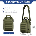 ZHIERNA Tactical Messenger Bag, Tactical Briefcase Laptop Bag Heavy Duty MOLLE Shoulder Pack Handbag for Men(Patch Included)