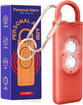 Halo-Siren Alarm, HaloSiren Personal Safety Alarm - Travel Safe Alarm with 130db Loud and LED Strobe Light, Safety Keychain Compatible with Bags, Keys, Backpacks (Orange)