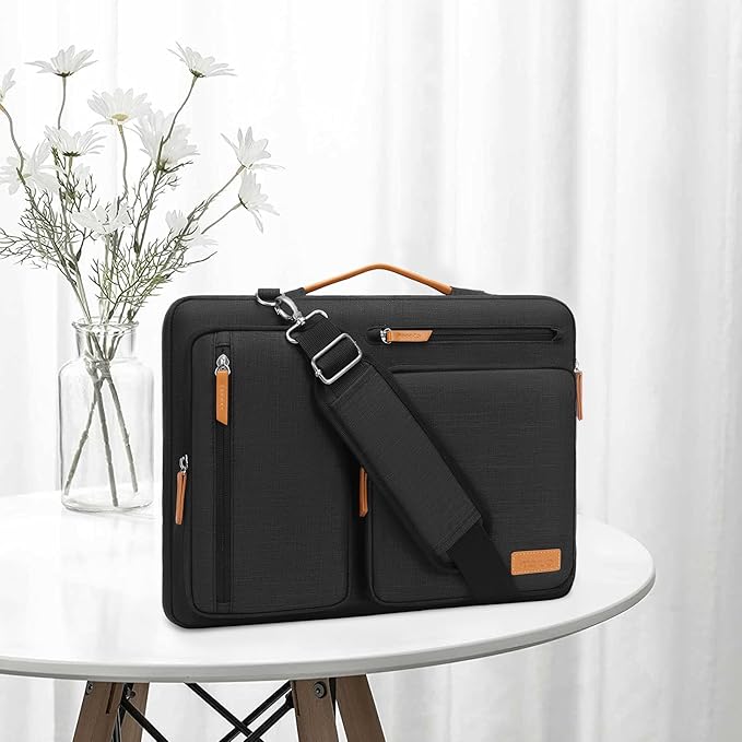 MOSISO 360 Protective Laptop Shoulder Bag,13 inch Computer Bags Compatible with MacBook Neo 13 inch 2026/Air M5 M4 M3 M2 M1/Pro 13 2026-2016,Side Open Messenger Bag with 4 Zipper Pockets, Black