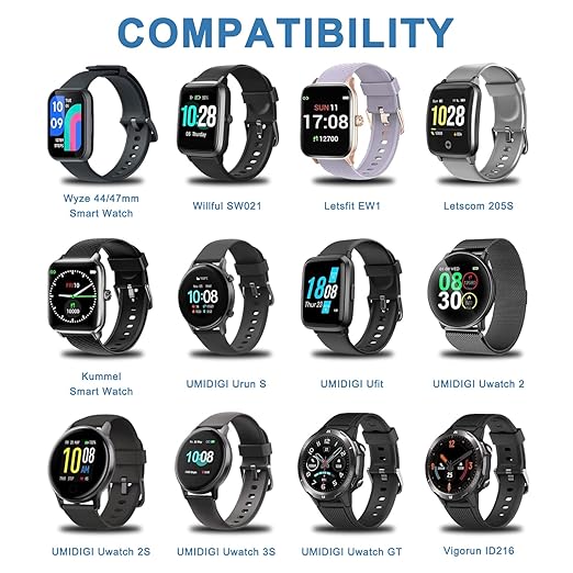 Vancle 2 Pack VeryFit Smartwatch Charger Cable, Magnetic USB Charging Cable for Veryfit Smart Watch ID205L, ID205U, IDW28, ID207, IDW13, IDW15, IDW19, ID208 Plus, ID208BT, ID206 and More