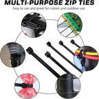 Zip Ties 8 inch, 5000 Pack Black Zip Ties, Self-Locking Nylon Cable Ties with 40 lbs Tensile Strength,Wire Ties for indoor and outdoor use.