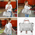 HYC00 Travel Duffel Bag,Carry-on Overnight Weekender Bags for Women,Sports Tote Gym Bag with Wet Pocket