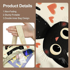 ANNA QUEEN Cat Tote Bag Shoulder Bag Handle Bag for Gym Yoga Picnic Beach Kitchen Reusable