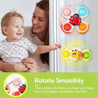 ALASOU 3PCS Pop Suction Cup Spinner Sensory Airplane Travel Toys for 1 Year Old Boy Girl Infant Toddlers|Novelty Spinning Tops 12 18 Months|1 2 Year Old Boy Birthday Gift|Baby Bath Toy Kids Ages 1-3