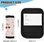Bow Cherry Floral Luggage Handle Wrap for Suitcase Luggage Tags Handle Covers Identifiers Soft Decorations Travel Accessories 2 Pack
