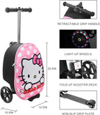 Bioworld Hello Kitty Kid's 2-in-1 18" Suitcase and Scooter Luggage