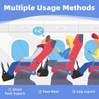 Travel Essentials for Women Men, 1 Pack Black Airplane Footrest Leg Foot Hammock Rest Travel Luggage Accessories Gadgets Under Desk Flying Long Fight Trip Seat Organizer Must Haves Gifts Kids Needs