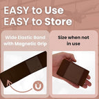 Trolley Strap Carryon Luggage Strap Over Suitcase Handle for Attaching Carryon Bag Travel Accessories TSA Approved Carry-On Add a Bag Belt Sleeve for A Tote Backpack Purse (Dark Brown)