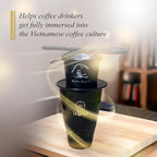 TRUNG NGUYEN LEGEND Vietnamese Pour Over Filter Set, Traditional Phin Drip Coffee Maker, Portable Reusable Coffee Press (Black)