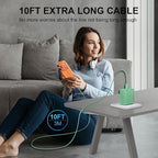 Phone 17 16 Pro Max Charger Fast Charging, 45W USB C Phone 17 16 Super Fast Charger Block with 10ft Long Type C Charging Cable Cord for i.Phone 17 Pro Max/17 Pro/17 Air/17/16/16Pro/16 ProMax-Pink