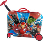 Fast Forward Marvel Heroes Ride-on Suitcase with Seat - 18" Lightweight Kids Travel Trolley