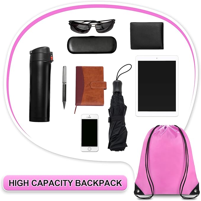 Grneric 28 Pcs Drawstring Backpack Bulk String backpack Drawstring Bags Cinch Sack Gym Sport Traveling String Bag for Men Women