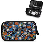 Soccer Travel Cord Organizer Cases Electronics Organizers Travel Case Large Tech Pouch Storage Bag Travel Bag Cable Organizer fits Phone Earphone Charger SD Card