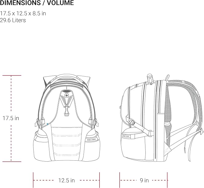 SwissGear 2769 ScanSmart Laptop Backpack, Fits Most 16 Inch Laptops, TSA Friendly, Work, School, Men's and Women's, Black