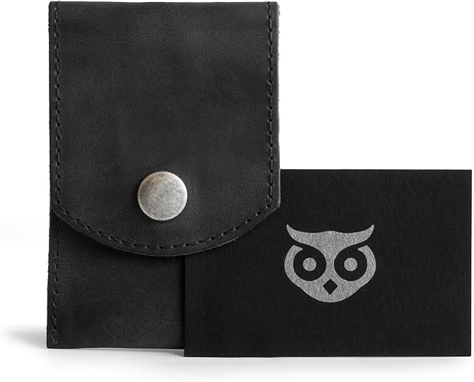 Hide & Drink, Double Nail Clipper Case, Beauty & Personal Care, Commuter and Nomad, Grooming Case, Home & Travel Essentials, Manicure Kit Storage, Full Grain Leather, Handmade (Charcoal Black)