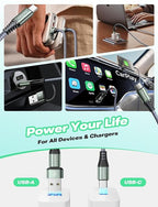 AINOPE USB C to USB C Cable, 16 FT USB C Cable Fast Charging with USB to USB C Adapter, 60W USB to USBC Cable for iPhone 17 Pro Max Air Type C Cable for iPhone 16/15/14/13/12, Grey