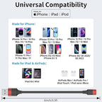 Bkduice 6 inch Short Lightning Cable Bulk 10Pack, [MFi Certified] Multipack 0.5ft iPhone Charge Cable, Short USB to Lightning Cord for Charging Stations, iPhone 14 13 12 11 Pro Max 8 7 6 iPod iPad