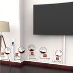 Cord Hider, Wire Cover, Cord Covers Wall Mounted TV, Cable Hider, 157 in Paintable White Raceway Kit, Electrical Cords Concealer, Cable Management, Hide Cords Wall, Wire Molding, Adhesive Channel