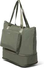 Baggallini Carryall Expandable Lightweight Travel Tote 22" Packable Folding Compact Nylon Washable Weekender w/Luggage Sleeve