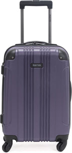 Kenneth Cole REACTION Out of Bounds Lightweight Hardshell 4-Wheel Spinner Luggage, Smokey Purple, 20-Inch Carry On