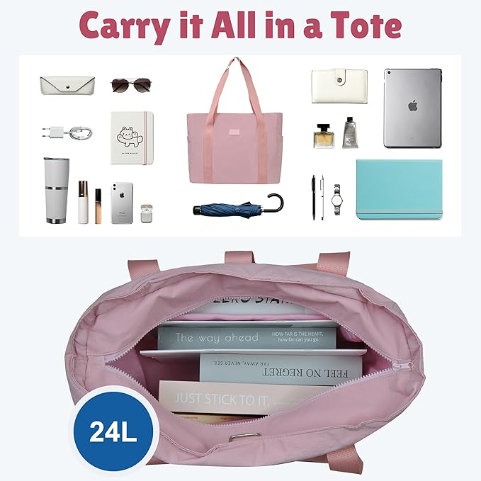 NGIL Yoga Tote Bag, Gym Tote Bag,Work Nurse Tote Bag for Women, Computer Tote for Laptop, Travel Tote Shoulder Bag for Women