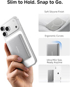 Baseus Picogo Power Bank, Smallest 5,000mAh Magnetic Wireless Charger with USB-C Braided Cable, Fast Charging Portable Battery Pack, NTC Safety Alloy Travel Essential for iPhone 7 Pro Max/17 Air/17e