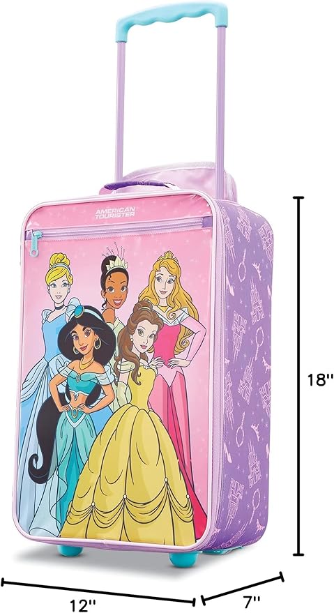 American Tourister Disney Softside Upright Luggage, Princess, Carry-On 18-Inch