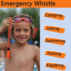 Amzonly Emergency Whistle, 120db Safety Whistle Survival Shrill Loud for Camping Hiking Hunting Boating Fishing Life Vest Jacket Rescue Signaling Kids Lifeguard 5 Pack