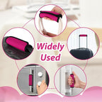 2 Pack Luggage Handle Wraps for Suitcase, Bright Color Comfort Soft Handle Covers Suitcase Luggage Handle Wrap Luggage Tag Wraps Travel Accessories (Rose Red)