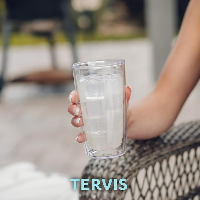 Tervis Clear & Colorful Tabletop Made in USA Double Walled Insulated Tumbler Travel Cup Keeps Drinks Cold & Hot, 16oz, Mangrove Green