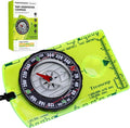 Multifunctional Waterproof Orienteering Compass Mini Portable Survival Compass for Map Reading, Hiking, Camping, Backpacking, Perfect Outdoor Scout Gifts for Kids, Orange