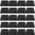 Grneric 60 Pieces Drawstring Backpack Bulk Cinch Sackpack Ployster Drawstring Bags for Gym Party Trip(Black)