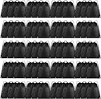 Grneric 60 Pieces Drawstring Backpack Bulk Cinch Sackpack Ployster Drawstring Bags for Gym Party Trip(Black)