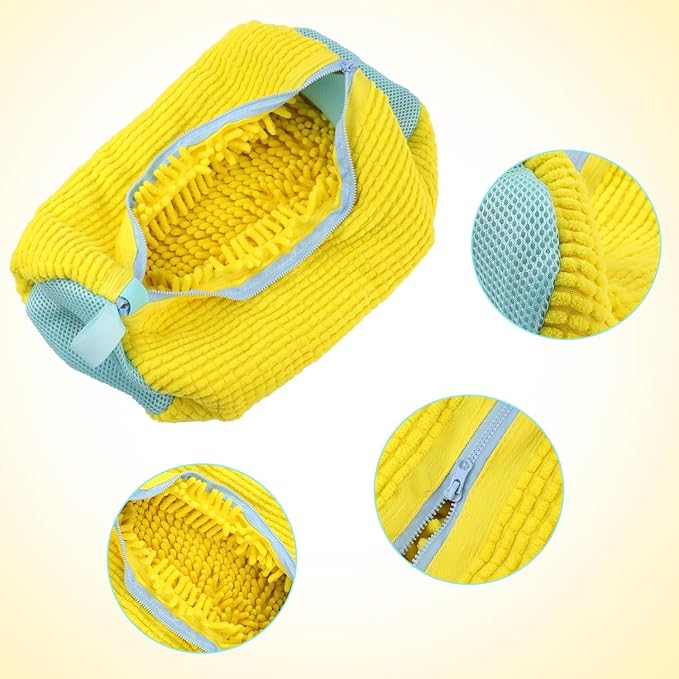 Shoe Washing Bag for Washing Machine, Laundry Shoe Bag For Washer And Dryer, Reusable Shoe Washing Bag for Sneaker (Yellow 1Pc)