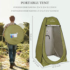 Your Choice Pop Up Privacy Tent, 3.9x3.9x6.2FT Portable Shower Tent for Camping, Waterproof Outdoor Changing Room with Carry Bag for Beach Hiking RV Fishing | Portable, for Camping, Beach, Hiking, with Carry Bag, Quick Setup