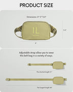 ODODOS Unisex Mini Belt Bag with Adjustable Strap Small Fanny Pack for Workout Running Traveling Hiking, Khaki Green