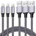 TAKAGI for iPhone Charger, [MFi Certified] Lightning Cable 3PACK 6FT Nylon Braided USB Charging Cable High Speed Transfer Cord Compatible with iPhone 14/13/12/11 Pro Max/XS MAX/XR/XS/X/8/iPad(Black)