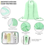 PFEYRPK Lightweight Compression Packing Cubes for Suitcases, Compressible Expandable Travel Packing Organizer with Clear Toiletries and Backpack Bag, Travel Essentials for Carry on Luggage 7 Set