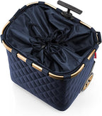 reisenthel carrycruiser Rhombus Midnight Gold - Portable Shopping Trolley with Sturdy Aluminum Frame, Shoulder Strap and Removable mesh Inner Bag -Water-Repellent