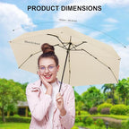 Compact Travel Umbrella with Case - Mini Umbrella for Purse, Small Lightweight &Tiny Design Perfect for Parasol Outdoor Sun&Rain Umbrellas