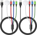 2Pack 4 in 1 iWatch & iPhone Charger for Travel, Multi Charging Cable for Apple Watch Charger Wireless USB C Micro Compatible with iWatch Ultra/SE/10/9/8/7/6/5/4/3/iPhone 16/15/14 Galaxy Android(4FT)
