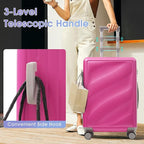 Luggage Sets 3 Piece with Double Spinner Wheels, Carry on Hardshell ABS Suitcases Set with TSA Lock, Lghtweight Checked Luggage for Different Travelling (Pink, 20"/24"/28")