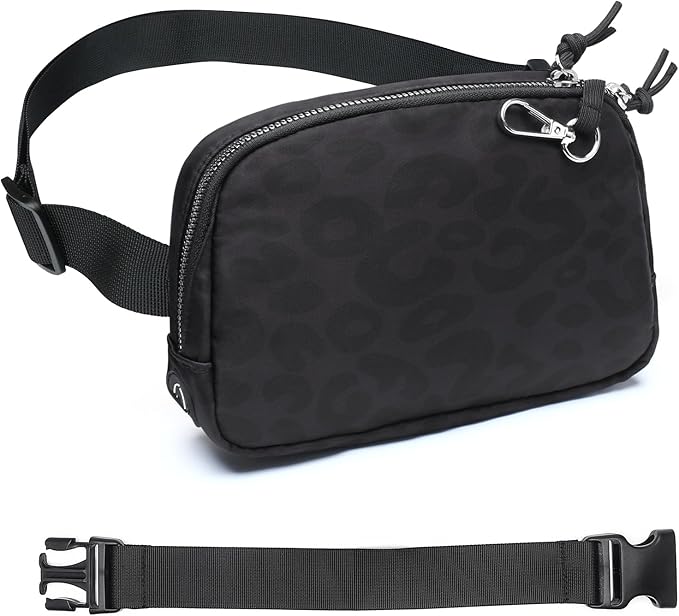Mini Belt Bag for Women, RFID Small Fanny Pack, Womens Fashion Waist Packs with Extender Strap, Crossbody Bum Bags